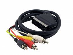 Przyłącz SCART - 4 wt. RCA 1,2m
