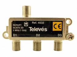 Televes 3 WAYS 9dB 4532 rozgałęźnik 1x3