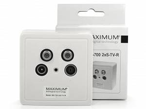 Gniazdo Maximum MX-700, 2xSAT-TV-R, końcowe.