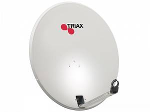 Antena satelitarna Triax TD78 (80), stal, biała z logo.