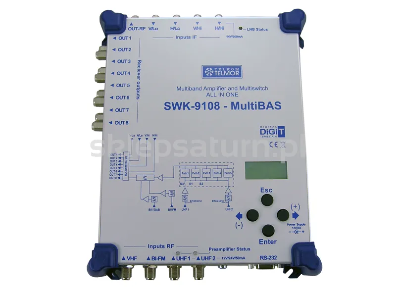 Wzmacniacz - multiswitch Telkom-Telmor SWK-9108 MultiBAS.