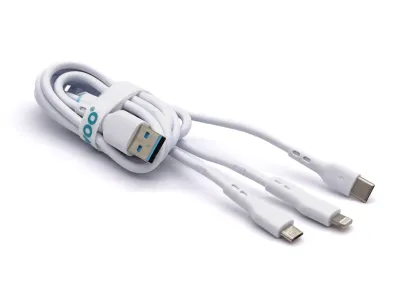 Kabel BWOO 3w1 USB-IPH/C/microUSB 3A, 1m, LXX173