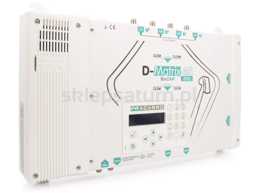 Stacja czołowa Fracarro D-Matrix 4S EVO, 4 modulatory DVB-T,