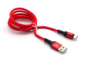 Kabel USB Type C 1m HQ LX8572R, czerwony