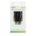 Ładowarka sieciowa 20W USB-A + USB-C (PD) czarna VA0459 Vayox