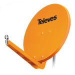 Antena satelitarna Televes QSD85 Aluminium 7903 orange