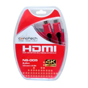 Kabel HDMI Conotech NS-002 v2.0, 4K, 5m