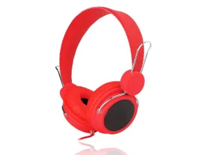 Słuchawki nauszne LTC Sauti LXLTC57 czerwone.