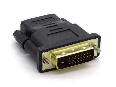 Złącze adapter wtyk DVI (24+1) dual link - gniazdo HDMI, Cabletech KOM0951