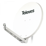Antena satelitarna Televes QSD85 Aluminium 790304 white