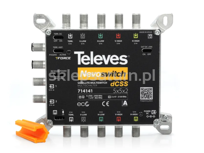 Multiswitch Televes NevoSwitch dCSS 5x5x2, ref. 714141, Unicable II.