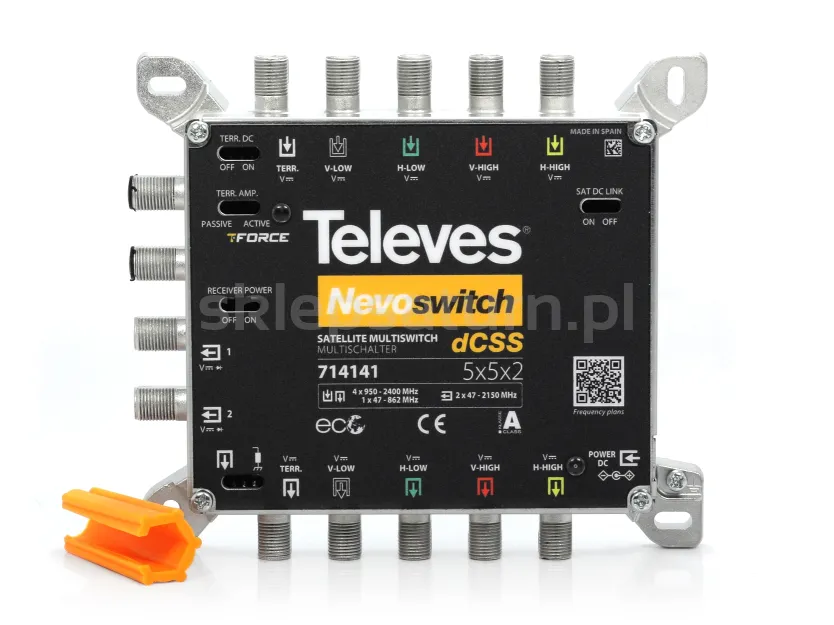 Multiswitch Televes NevoSwitch dCSS 5x5x2, ref. 714141, Unicable II.