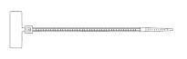 Opaska kablowa z tabliczką Conotech NS 2,5x110 op.100 szt., biała
