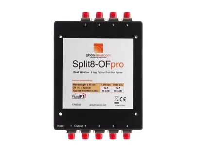 Splitter optyczny 1/8 Global Invacom Split8-OFpro FC/PC 10,1 dB PLC ABS