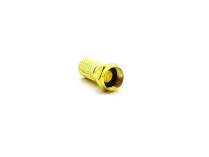 Wtyk F 6,8 mm z uszczelką, złoty