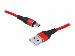 Kabel USB TYPE C 2m czerwony HQ LX8572R
