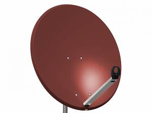 Antena satelitarna TELE System TM80 Media Line, stal, czerwona.