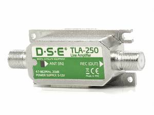 Wzmacniacz liniowy DVB-T DSE TLA-250, 20dB, 5-12V.