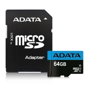 Karta pamięci + adapter, microSDXC 64 GB, ADATA Premier, UHS1 / CL10