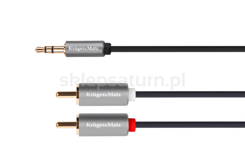 Kabel jack 3.5 wtyk stereo - 2RCA, Kruger&Matz Basic, 10m