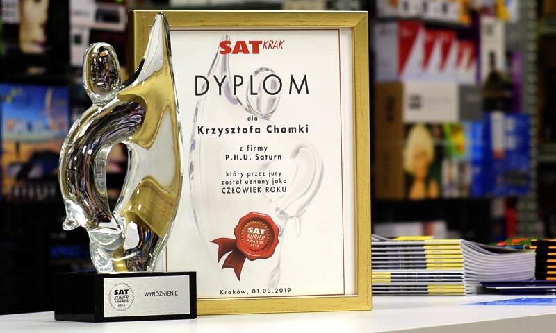 SAT Kurier Award 2019 - nagroda dla Krzysztofa Chomki - PHU Saturn